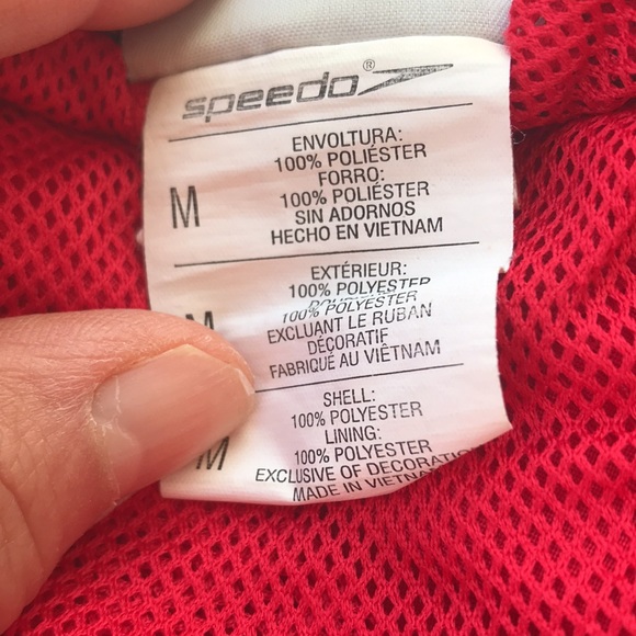 Men's Speedo Swim Suit, Red, Size Medium - Picture 4 of 5